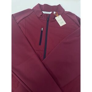 NWT Peter Millar Merge Hybrid Golf Jacket POM Deep Red Men's Size XL $245